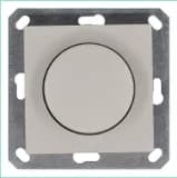 Светорегулятор поворотно-нажимной (диммер) LED 30-400Вт 1gang 2way механизм тауп Jasmart G4012T