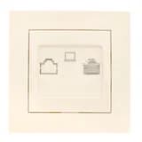 Валенсия розетка компьютерная RJ-45 1-местная кремовая EKF PROxima