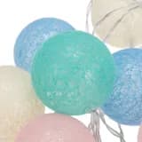 Тайские фонарики Пудра 15 м прозрачный ПВХ 10 LED теплый белый питание 2 х АА батарейки не в комплекте 303089