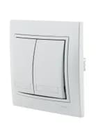 Выключатель 2-кл. СП Mira 10А IP20 со вставкой сер. метал. LEZARD 701-1010-101