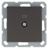 Розетка телевизионная оконечная TV Ф9.5мм механизм мокко Jasmart G6001Z