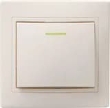 ВС10-1-1-ККм Выключатель 1кл с инд. 10А КВАРТА (кремовый) IEK (EVK11-K33-10-DM) (10шт/упак)