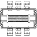 Взрывозащищенная клеммная коробка из алюминия TBE-A-14 -(20xCBC.4) -3x6018ANSBKGM2SB(A) - 3x6018ANSBKGM2SB(C)1Ex e IIC Т5 Gb / Ex tb IIIC T95°C Db IP66