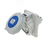 Розетка встраиваемая наклонная 32A/230V/1P+N+E/IP67, фланец 92x100