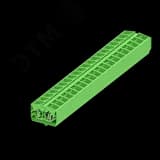 Клемма TB 2-2 фронт. подключение с защелк.ножками, сечение 2,5 мм. кв., зеленый