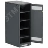 Шкаф LINEA B (пустой) 1700х600х950мм металлическая дверь черный ITK