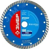 Диск алмазный отрезной по бетону, кирпичу, граниту, Т-730 ТУРБО 180 мм, Профессионал