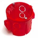 Коробка установочная углубленная 80-0510См безгалогенная (HF) 68х62 с саморезами (8шт/уп) Промрукав