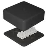 Коробка распределительная ОП 78х78х30мм 6 выходов 10А 6 контактов крышка с винтовым креплением клеммный зажим материал – полипропилен IP41 черн. Epplast 170221