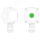 Взрывонепроницаемый пост управления из алюминия LCSD-01-B-MC-P1G(11)x1-PCMB-KAEPM3MHK-20 DKC