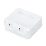 Корпус настенной розетки для установки 2-х вставок типа Keystone Jack Hyperline WRline WR-MB-2 (Белый)