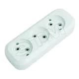 Колодка удлинителя 3 гнезда без заземления