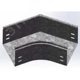 Угол плоский плавный 45 град. к лотку 150х50, толщина 0,7 мм, Сендзимир цинк