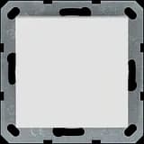 Выключатель одноклавишный перекрестный 10A 250V~ с накладкой, цвет белый глянцевый