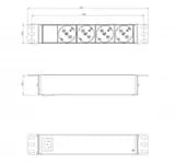 Блок розеток для 10" шкафов Hyperline SHE10-4SH-IEC