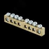 Шина нулевая с заземлением 63.08 латунь sn0-63-08 EKF