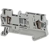 Клеммник пружинный с держателем 4мм.кв 4 точки подключения