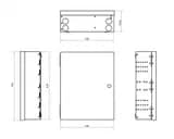 Бокс оптический универсальный настенный Hyperline FO-WBX-12xSLT-W140H42-96UN-GY