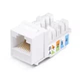 Проходной адаптер Cabeus KJ-RJ45-Cat.6-90-SW (RJ45-DIDC, CAT.6, UTP, Keystone Jack) (10071c)