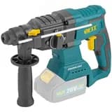 Перфоратор монтажный аккумуляторный 20 В, 0-1150 об/мин, 0-5200 уд/мин, 3 Дж, 2 режима, SDS-PLUS, бесщеточный, реверс, резиновая накладка, коробка FIT