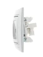 Розетка компьютерная + телефонная 2-м СП Mira RJ45 + RJ11 сер. метал. LEZARD 701-1010-143