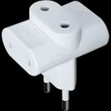 Разветвитель 3 гнезда без заземления NAD-FT-3X-WH