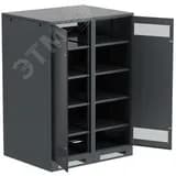 Шкаф LINEA B (пустой) 1700х1400х950мм двустворчатая металлическая дверь черный ITK