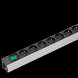 Блок евророзеток для 19" шкафов, горизонтальный, 8 розеток, 16 A, шнур 1.8 м, корпус AL SYSMATRIX PD 0804.019