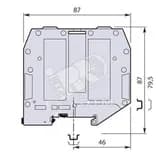 Клемма винтовая 95мм.кв. серая ZS95