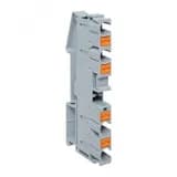 Клеммная колодка пружинная 6 Push-in 4 вывода серая EKF