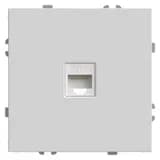 Розетка компьютерная 1местная RJ45 механизм STEKKER серия Эмили RST00511701 белый фарфор soft touch 49873