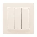 Выключатель 3-кл. СП 10А бежевый Минск EKF