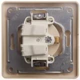 Розетка 1-м СП Glossa 16А IP20 с заземл. защ. шторки с крышкой в сборе беж. SE GSL000246