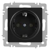 Розетка 1-м СП Accent 6-202-05 16А IP20 250В 2P+E Schuko антрацит Intro Б0063693