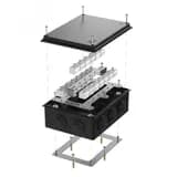 Коробка огнестойкая для кабель-канала 40-0460-FR10.0-6 Е15-Е120 RAL9005 85х85х45 (44 шт/кор)