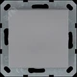 Выключатель одноклавишный перекрестный 10A 250V~ с накладкой, цвет Алюминий