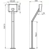 Стойка для считывателя/вызывной панели 3V ТриВиТех