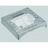 Connect Цоколь для соединитель напольного кабель-каналала с 3 перфорациями 85x18мм и 1 вырезом 130х18мм алюминий