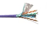 Кабель FUTP4 FTP4 cat6a NETKO 4 пары 23 AWG BC 305м с крестовиной нгАHF LSZH малодымный не содержащий галогенов фиолетовый одножильный NETKO FTP529806A9B