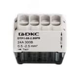 Клемма строительно-монтажная (СМК) на 8 проводника до 2.5 кв. мм. на токи до 24А (серая) DKC