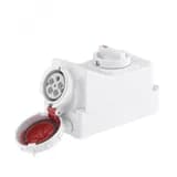 Розетка наружной установки IP67 63А 3P+E+N 400В с механической блокировкой и боковым расположением разъема