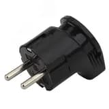 Вилка с/з угловая 16A черная Vx3-B (24/480/3840) Б0039679 ЭРА