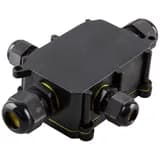 Коробка распределительная STEKKER LD524 водонепроницаемая на 4 выхода 450V 140х100х36 черный 49122