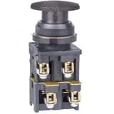 Выключатель кнопочный КЕ-022 У3 исп.2, черный, 3з+1р, гриб без фиксации, IP40, 10А, 660В