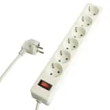 Сетевой фильтр 6местный сз STEKKER HM2061053x1мм2 5 м серия Optima белый 50097