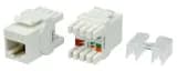 Вставка Keystone Jack RJ-45 (8P8C) 6а Hyperline KJ8-8P8C-C6A-180-WH