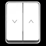 ATLASDESIGN PROFI IP54 2-клавишный ВЫКЛЮЧАТЕЛЬ ДЛЯ ЖАЛЮЗИ, 2хсх.4, БЕЛЫЙ