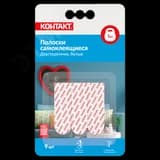 Полоски самоклеящиеся "" двусторонние, белые, до 1 кг ( 9 шт.)