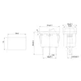 Выключатель клавишный 250В 6А (3с) ON-OFF красн. с подсветкой Mini (RWB-206; SC-768) Rexant 36-2150