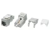 Вставка RJ-45 (8P8C) 6а Hyperline KJ9-8P8C-C6A-90-SH-F
